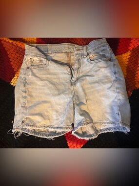 American Eagle Outfitters Light Blue High Waist Women's Denim Shorts